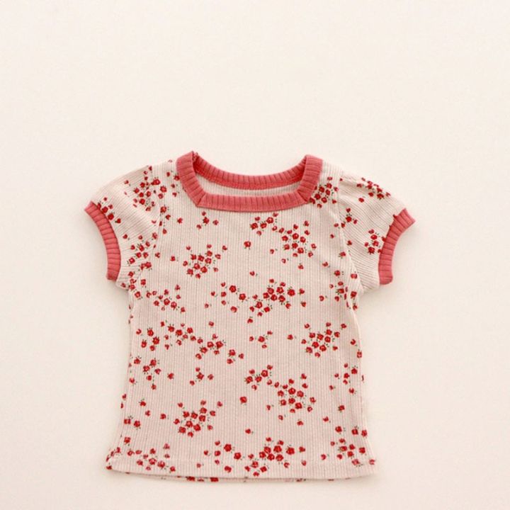milancel-2021-summer-new-baby-pajamas-floral-sleepsuit-toddler-sleepwaer-infant-2pcs-set