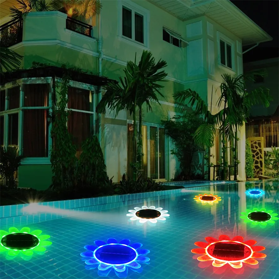 RGB Solar Floating Pool Light with Remote Solar LED Pool Light