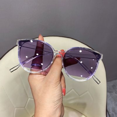 OIMG New Women Sunglasses Fashion Brand Designer Cat Eye Female Gradient Points Sun Glasses Big Oculos Feminino De Sol UV400