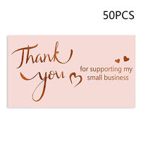 [Big Houses] 50pcs Thank You for Supporting My Small Business Card Thank Greeting Cards