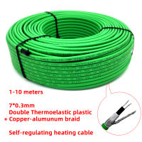 【Free shipping】 1-10M กันน้ำภายในหรือภายนอกร้อนแช่แข็งป้องกันหลังคาหิมะละลาย220V 17W ตนเองควบคุมสายความร้อน