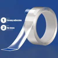 1 2 3 5 Meter Tape Waterproof Double Sided Magica Gel Grip Silicone Adhesive Tape Reusable Transparent Strong Sticky sided tape Adhesives  Tape