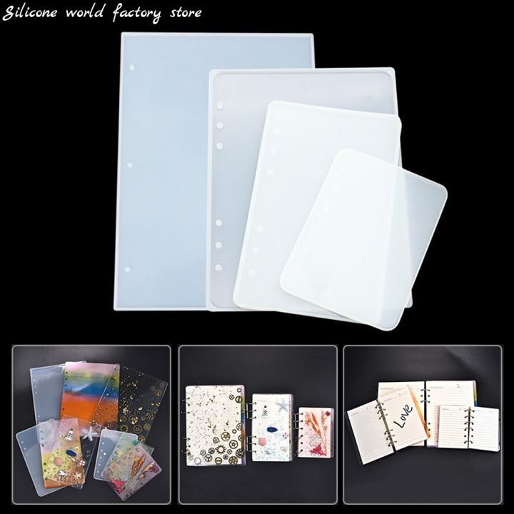 1pcs A5 A6 A7 Notebook Cover Epoxy Resin Molds Pocketbook Book Resin Mold  For DIY Crystal