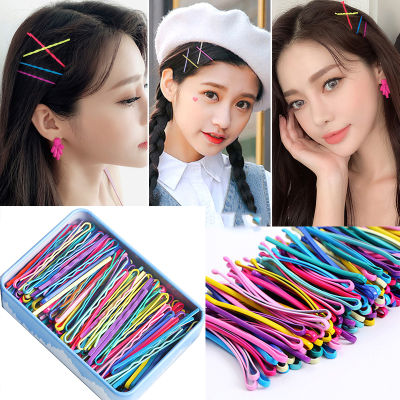 40-50ชิ้น/เซ็ตที่มีสีสัน H Airpins สำหรับผู้หญิงผมคลิปเลดี้บ๊อบบี้ Pins ที่มองไม่เห็นสานผมจับปิ่นปักผมกิ๊บคลิปผมอุปกรณ์เสริม