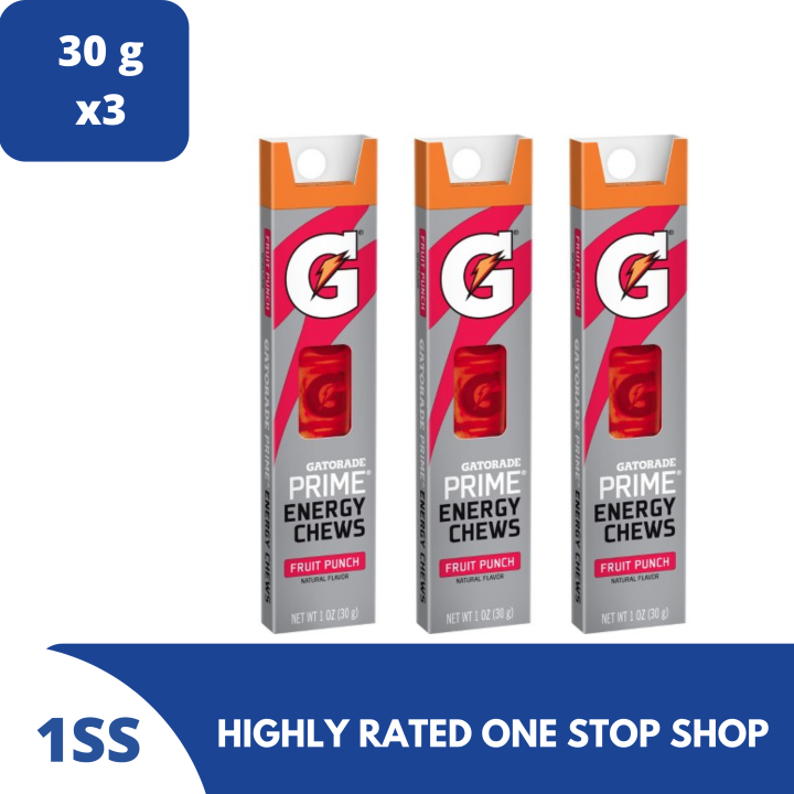 Gatorade Energy Chews Fruit Punch, 30g set of 3 Lazada PH