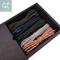 【CW】 1 pairs of sports shoes round toe shoelaces twill five-color fashion men  39;s outdoor hiking casual shoelace