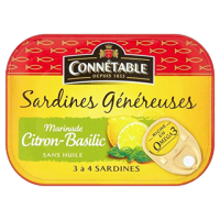 Connetable Sardines in Lemon &amp; Basil Marinade 115g/ปลาซาร์ดีนผสมในมะนาวและโหระพาหมัก 115g