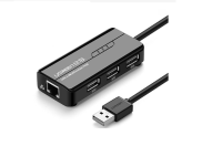 Bộ Chia USB 2.0 to LAN 100Mbps + Hub USB 2.0 3 Cổng Ugreen 20264