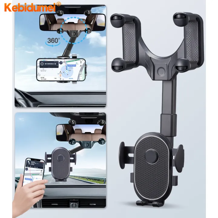 Kebidumei 360° Car Phone Mounts Multifunctional 360 Degree Rotatable ...