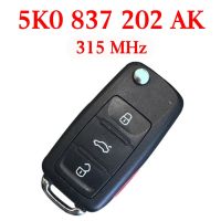 【☑Fast Delivery☑】 haokao5 รีโมกุญแจแบบพลิกหลังตลาด315 Mhz 31ปุ่มสำหรับ2011-volkswagen 5k0837202 Ak