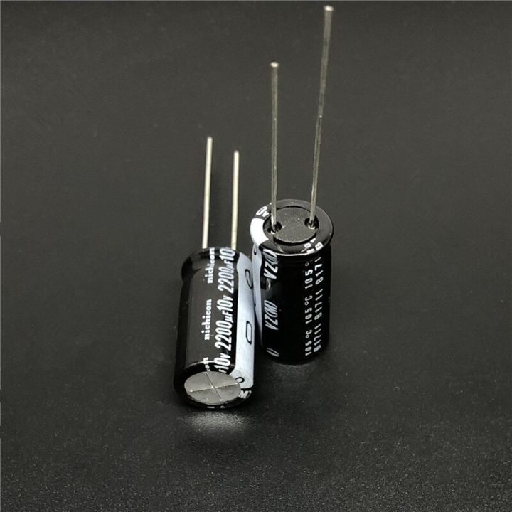 5pcs-50pcs-2200uf-10v-nichicon-vz-series-10x20mm-10v2200uf-wide-temperature-range-aluminum-electrolytic-capacitor