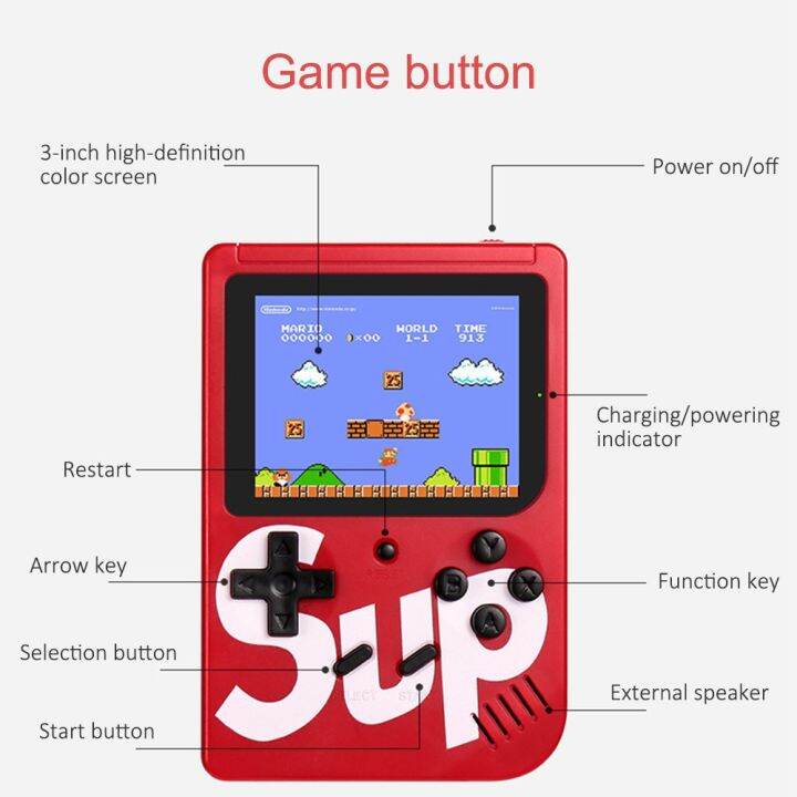 400-game-sup-game-boy-เกมบอย-เรโทรสไตล์ย้อนยุคเเบบพกพา