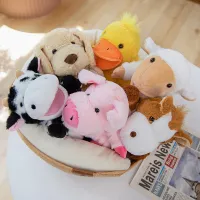 ตุ๊กตาสัตว์ของเล่นมือ Finger Story Puppet Kawaii ตุ๊กตาของเล่นเด็กเพื่อการศึกษา Duck Lamb Cow Dog Horse Children Gift-Huidkeir