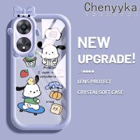 Chenyyka เคสสำหรับ OPPO A78 5G A58 A58x 5G เคสการ์ตูนน่ารัก Pochacco แฟชั่นกันกระแทกเคสโทรศัพท์โปร่งใสสร้างสรรค์มอนสเตอร์น้อยป้องกันเลนส์กล้องเคสนิ่มซิลิโคนใส