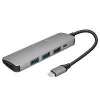 【COOL】 liaoxian3105992120 แบบพกพา5-In-1มืออาชีพชาร์จ Hub พอร์ตอะแดปเตอร์ Type C เพื่อ USB HDMI เข้ากันได้ PD USB 3.0แปลง4พันสำหรับ MacBook Pro/ อากาศ