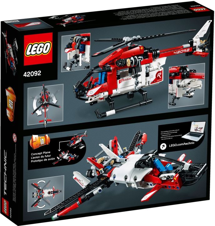 ของแท้-lego-42092-rescue-helicopter-มีตราเลโก้ที่ชิ้นทุกชิ้น-สินค้าพร้อมส่ง