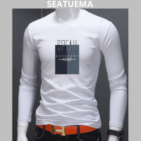 SEATUEMA แฟชั่นเสื้อยืดผู้ชายและผู้หญิงพิมพ์ลำลองเสื้อแขนยาวคลับท็อปส์