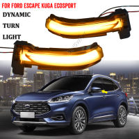 BINGWFPT สำหรับฟอร์ด Kuga หนี2019 2020 2021 2022 LED เลี้ยวไหลกระจกแสงอุปกรณ์เสริมในรถยนต์แบบไดนามิกไฟกระพริบ