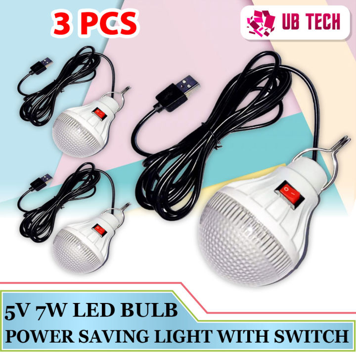 3pcs Battery-powered Led Bulb, Usb Rechargeable Battery-powered