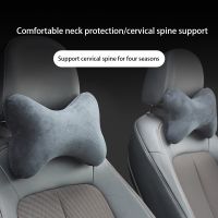 Car Neck Headrest Pillow Memory Foam Car Seat Neck Pillow Breathable Crystal Velvet Head And Neck Support For Sleep Pillow