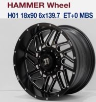 ล้อแม็กใหม่ - HAMMER H1 - สีดำ - งาน TORQ - ขอบ18 - ( 18 x 6รู139 ) หน้ากว้าง 9 x 9 - ET0/0 - ส่งฟรี Kerry Express - รบกวนสอบถามทางแชทก่อนคลิกสั่งซื้