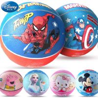 Free inflator！ Children Outdoor Sports Exercise Ball Highly Elastic and Soft Rubber Material Childrens Football and Bask Spiderman/Elsa/Peppa Pig