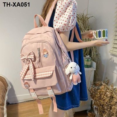 Schoolbags for primary school students grades 3 to 5 and 6 female junior high students spine protection large capacity ins style cute backpack tide