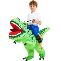 New Child Kids Dinosaur Inflatable Costume Anime Cartoon Mascot Halloween Party Cosplay Costumes Dress Suit For Boys Girls