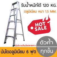 บันได อลูมิเนียม ขนาด 6 ฟุต 180 ซม. (เพิ่มค้ำ RF)