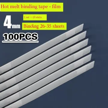 100Pcs Hot Melt Glue Strips 2mm X285mm Adhesive for Book Binding Supplies