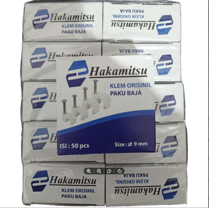 Klem Kabel Paku Beton Hakamitsu 9mm Paku Beton Isi 50pcs Lazada Indonesia