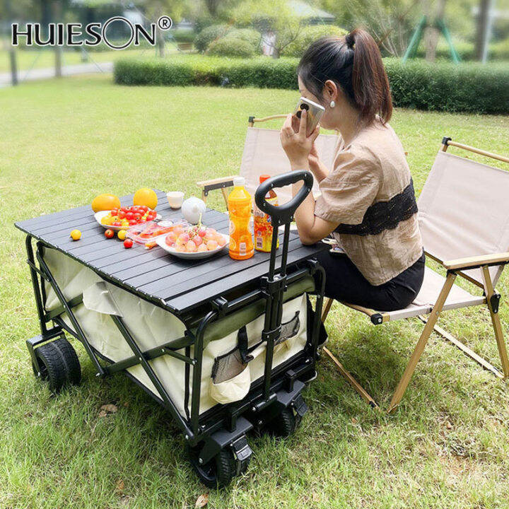 【Huieson】Camping carts, outdoor carts, foldable camper, picnic carts, shopping carts, grocery
