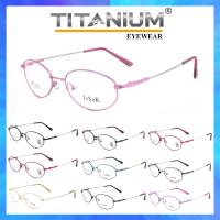 Titanium 100 % แว่นตา รุ่น 82471 กรอบเต็ม Oval รูปไข่แนวนอน ขาข้อต่อ วัสดุ ไทเทเนียม (สำหรับตัดเลนส์) กรอบแว่นตา สวมใส่สบาย น้ำหนักเบา ไม่ตกเทรนด์ มีความแข็งแรงทนทาน Full frame Eyeglass leg joints Titanium material Eyewear Top Glasses