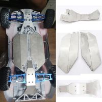 4PCS Stainless Steel Bumper Chassis Armor Axle Protection Skid Plate Set For 1/10 Traxxas Slash 4x4 (4WD) RC Car