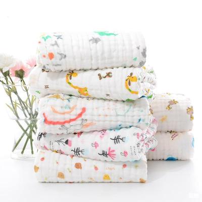 （HOT) ผ้าขนหนูอาบน้ำเส้นด้ายบับเบิ้ลจีบผ้ากอซผ้าฝ้ายหกชั้นผ้าขนหนูอาบน้ำเด็กผ้าห่มเด็กขายส่ง