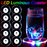 LED Luminous Coaster ผู้ถือแก้วขาตั้ง Light Bar MAT ตาราง placemat PARTY เครื่องดื่มแก้ว Creative Pad รอบ Home Decor kitchene