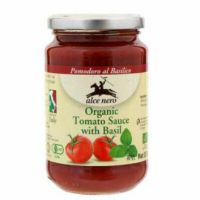 สินค้าสดใหม่ รับรองคุณภาพ  Alce nero Organic Tomato Sauce With Basil ซอส เบซิล  อัลเซเนโร่ 350รัม