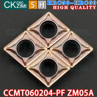 ZM05A CCMT 060204 PF ZM05A คาร์ไบด์แทรกภายนอกเปลี่ยนแทรกเครื่องมือ CNC วิศวกรรมโลหะกลึงเครื่องมือตัด