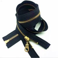 1pcs 5 40/50/60/70/80cm black Jacket Style Brass Metal Separator Zipper On Black Nylon Coil Zipper