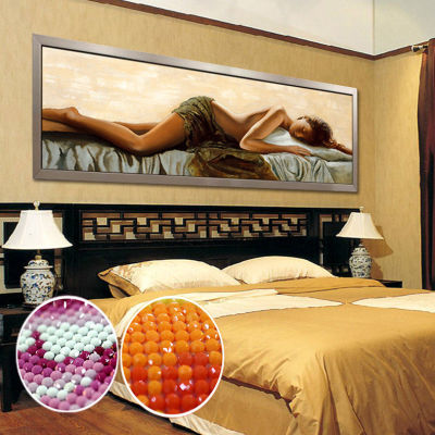 ใหม่ DIY5D ภาพวาดเพชรเจ้าหญิงนิทราภาพวาดสำหรับติดข้างเตียงห้องรับแขกห้องนอนเต็มรูปแบบวงกลมเพชร EmbroideryWall สติกเกอร์ DecorCrafts