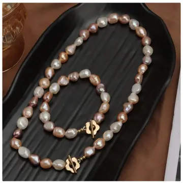 Freshwater pearl hot sale necklace set