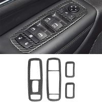 for Jeep Grand Cherokee 2011-2021 Window Lift Switch Decoration Cover Sticker Decal Trim Car Interior Accessories Carbon Fiber