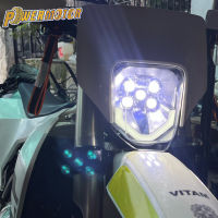 สำหรับ Husqvarna TE 250 300 Supermoto รถจักรยานยนต์ไฟหน้า LED ไฟหน้าไส้ตะเกียงวิบากจักรยานสกปรก E Nduro อุปกรณ์มอเตอร์ไซค์