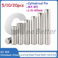 M4 M5 A2 304 Stainless Steel Cylindrical Pin Locating Dowel Fixed Shaft Solid Rod L 6 60mm