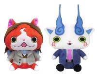 นาฬิกา Yo-Kai ลายการ์ตูนตุ๊กตาตุ๊กตา Jibanyan Komasan ขนาด16ซม. สำหรับของเล่นเด็กของขวัญยัดเด็กหญิงเด็กชายเด็กๆ