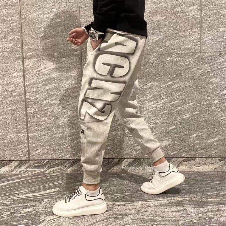 nghg-mall-high-quality-brands-internet-celebrity-with-the-same-9-point-pants-mens-korean-version-slim-fitting-and-versatile-spirit-mens-trendy-mens-pants