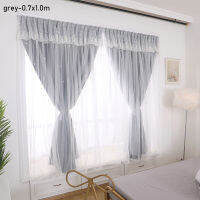 YONUO Velcro ผ้าม่านห้องนอน Blackout Free Punch Installation Self-Adhesive Short Sunshade Curtain