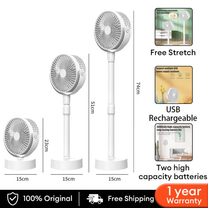 Rechargeable electric fan folding table fan small stand electric fan