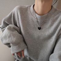 [COD] Hip-hop fashion personality tide love letter necklace net red style temperament design pendant Dongdaemun cold