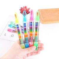 【CC】 20 Colors Non-Toxic wax Paint Cratons Stacker Pencils Painting for Children Kids